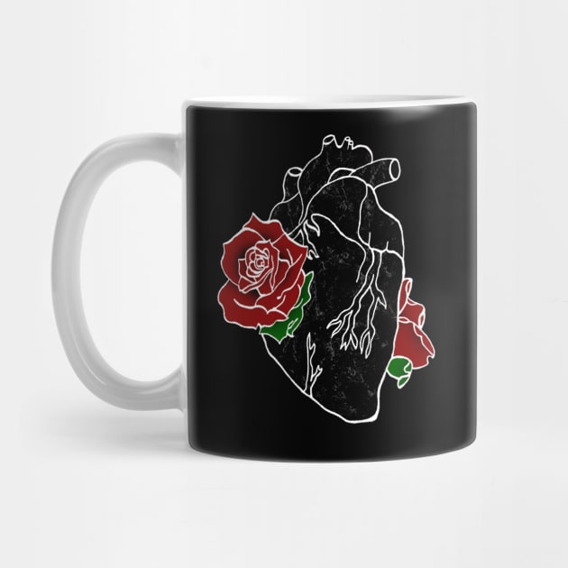 Heart and Rose by deadlydelicatedesigns